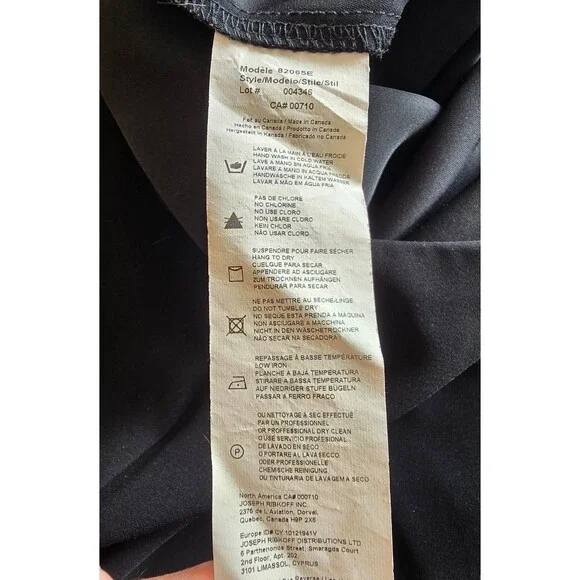 Joseph Ribkoff black wider leg pants with zipper and no buttons women's size 14 - Picture 8 of 9